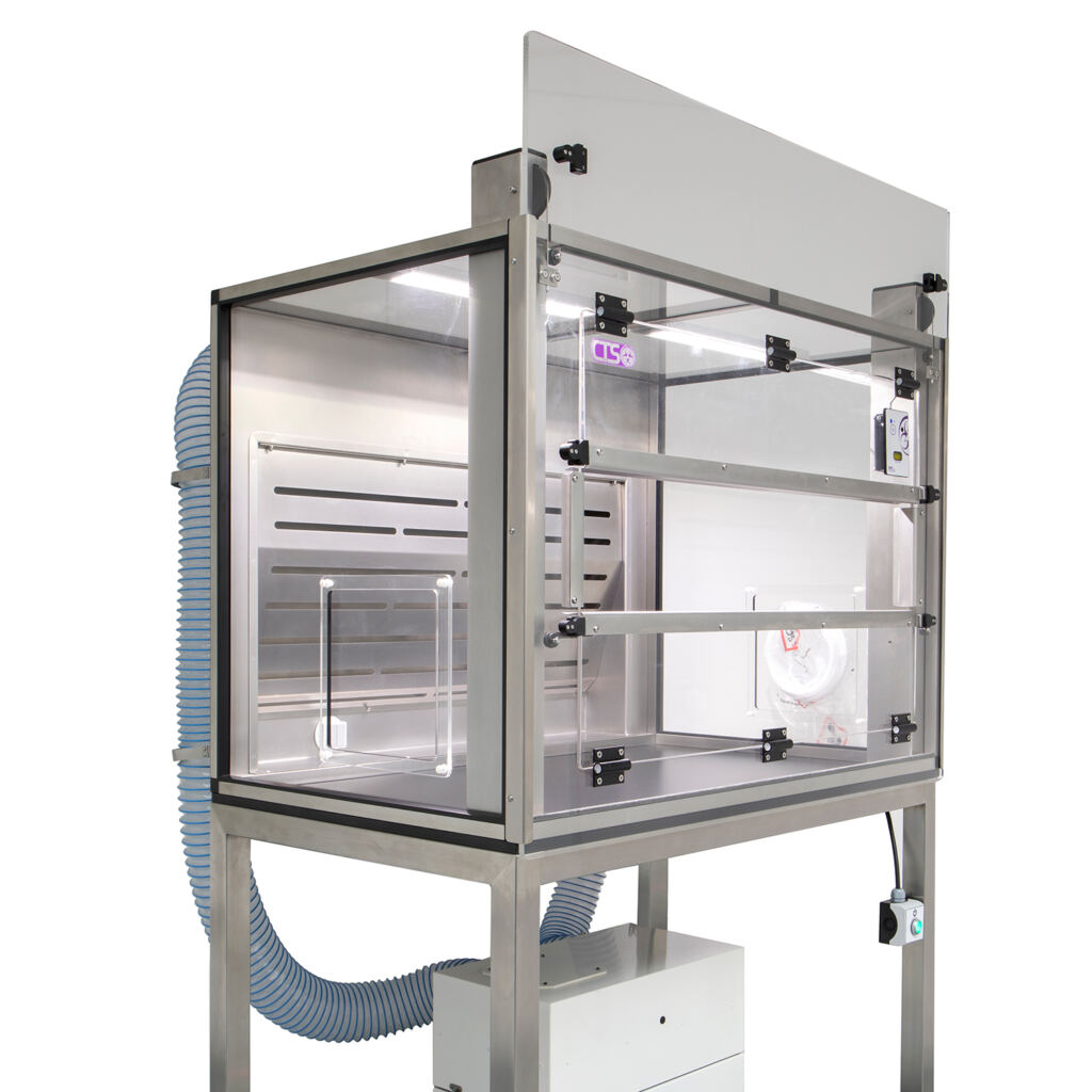 Local Exhaust Ventilation (LEV) Laboratory Enclosure with Sliding Sash in full